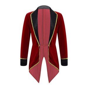 Kid Girls Boys Circus Halloween Themed Party Ringmaster Jacket